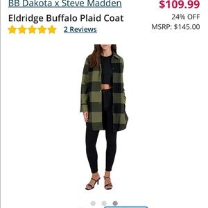 New with Tags BB Dakota plaid Jacket